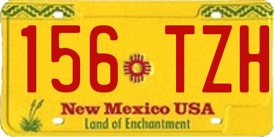 NM license plate 156TZH