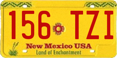 NM license plate 156TZI