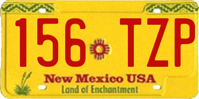 NM license plate 156TZP