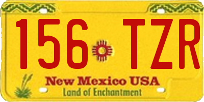 NM license plate 156TZR