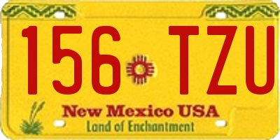 NM license plate 156TZU