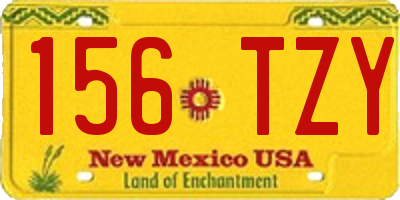 NM license plate 156TZY