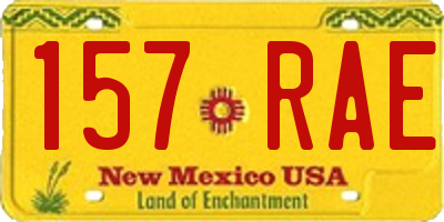 NM license plate 157RAE