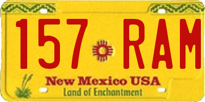 NM license plate 157RAM