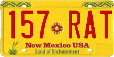 NM license plate 157RAT