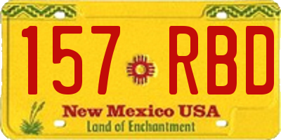 NM license plate 157RBD