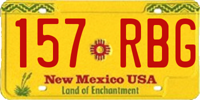 NM license plate 157RBG