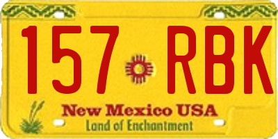 NM license plate 157RBK