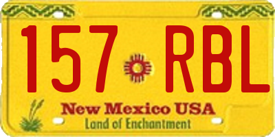 NM license plate 157RBL