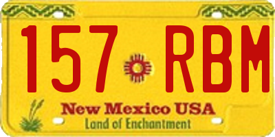 NM license plate 157RBM