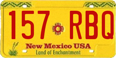 NM license plate 157RBQ