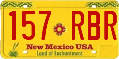 NM license plate 157RBR