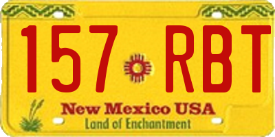 NM license plate 157RBT