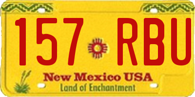 NM license plate 157RBU