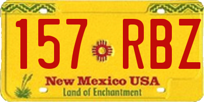NM license plate 157RBZ