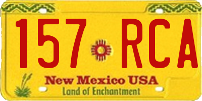 NM license plate 157RCA