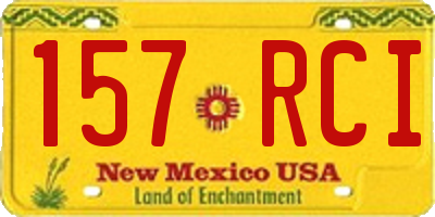 NM license plate 157RCI