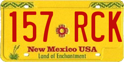 NM license plate 157RCK