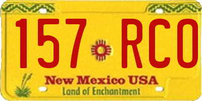 NM license plate 157RCO