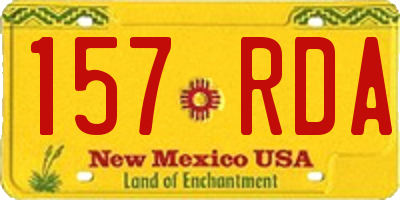 NM license plate 157RDA