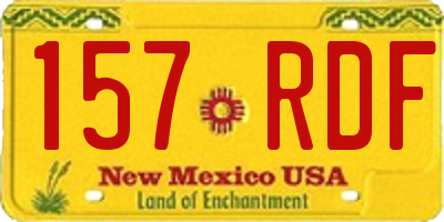 NM license plate 157RDF