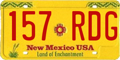 NM license plate 157RDG