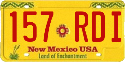 NM license plate 157RDI