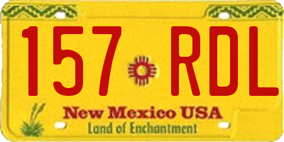 NM license plate 157RDL