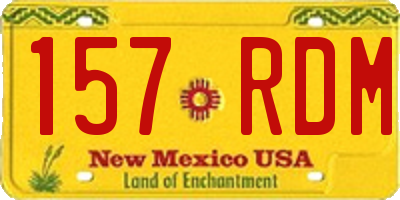 NM license plate 157RDM