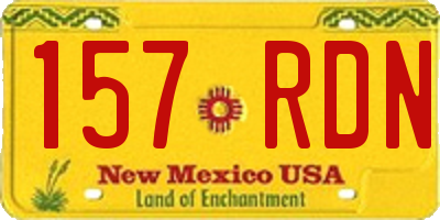 NM license plate 157RDN
