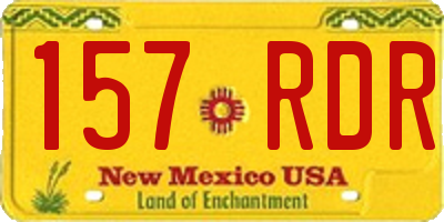 NM license plate 157RDR