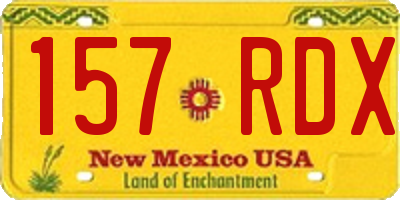 NM license plate 157RDX