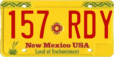 NM license plate 157RDY