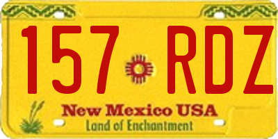 NM license plate 157RDZ