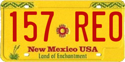 NM license plate 157REO