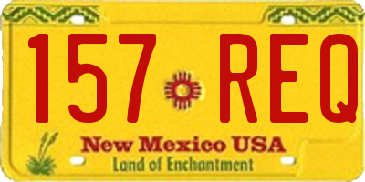 NM license plate 157REQ
