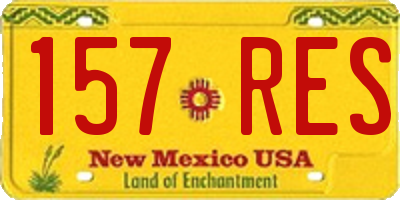 NM license plate 157RES