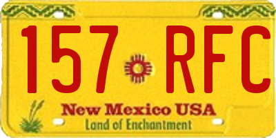 NM license plate 157RFC