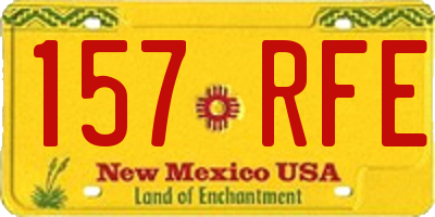 NM license plate 157RFE