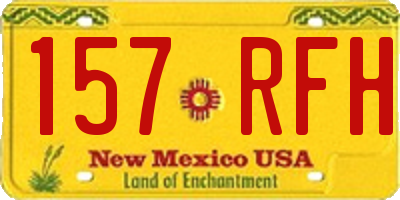 NM license plate 157RFH
