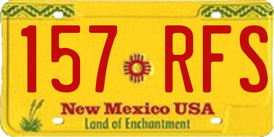 NM license plate 157RFS