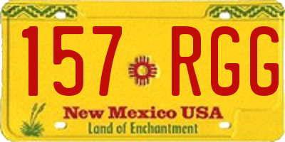 NM license plate 157RGG