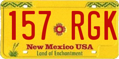 NM license plate 157RGK