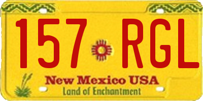 NM license plate 157RGL