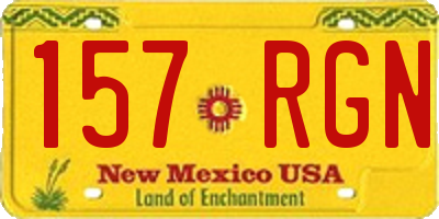 NM license plate 157RGN