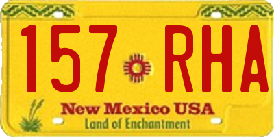 NM license plate 157RHA