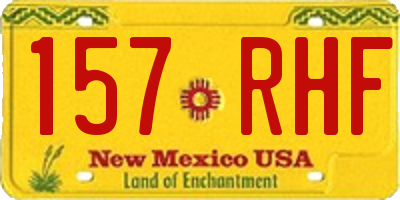 NM license plate 157RHF