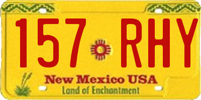 NM license plate 157RHY