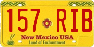 NM license plate 157RIB