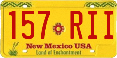 NM license plate 157RII